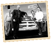 Cafecito - Live Latin Band posing with a vintage car 